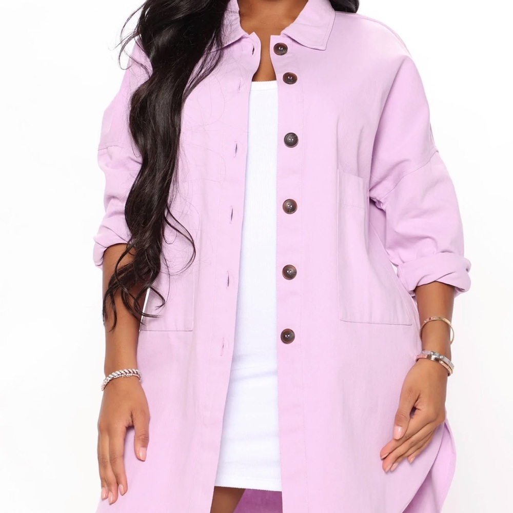 Lavender Shacket - Picture 2 of 2